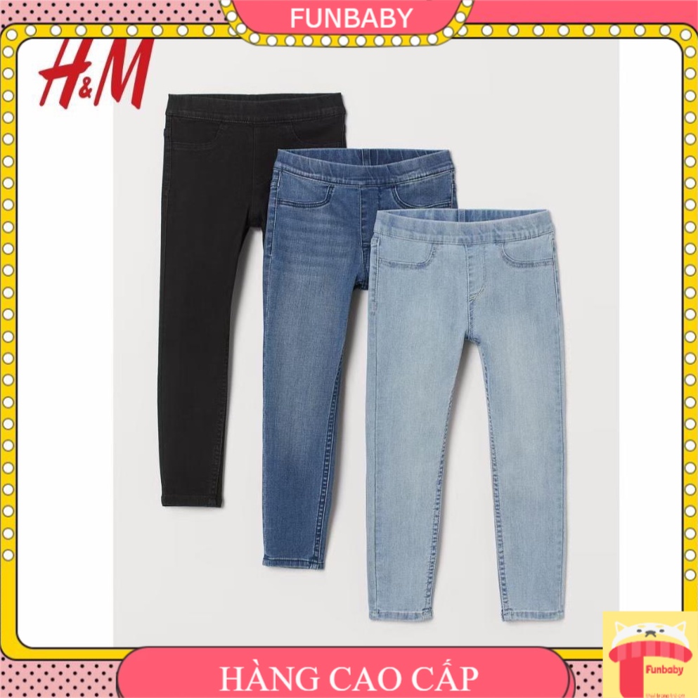 Quần jean legging bé gái 2-12 tuổi, Quần bò cho bé hàng Hm xịn cắt mác