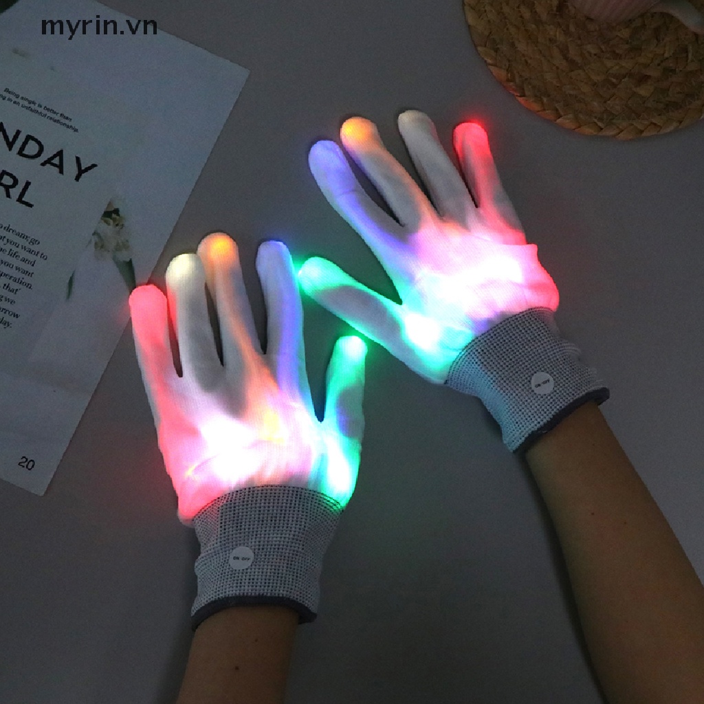 1 Găng Tay Đầu Lâu Có Đèn LED Phát Sáng
