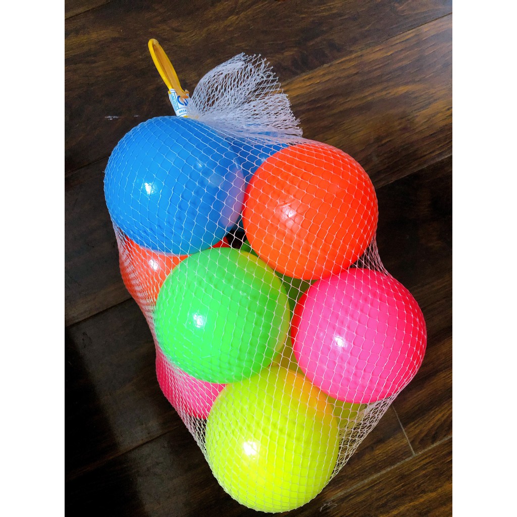 Túi 10 quả bóng nhựa 8cm cho bé vui chơi