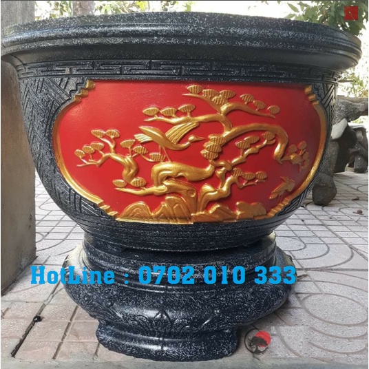 Khuôn Đổ Chậu ABS Tròn 70 cao 38 Tặng Kèm Búa Cao Su