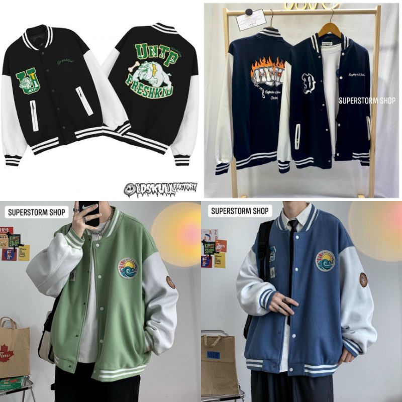 Áo Bomber Cardigan Khoác Nỉ Kiểu Rộng Unisex -Túi Có Khóa Kéo -2 Túi Trong  Cặp Nam Nữ Hàn Quốc UNTP