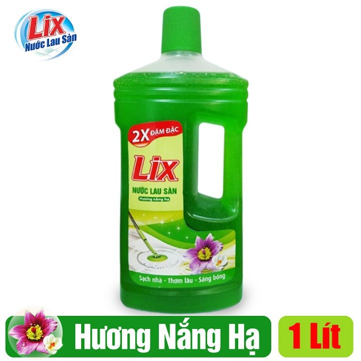 COMBO 36 - Nước giặt LIX hương hoa 2kg + Nước rửa chén LIX siêu sạch chanh 1.4kg + Nước lau sàn LIX hương nắng hạ 1 lít