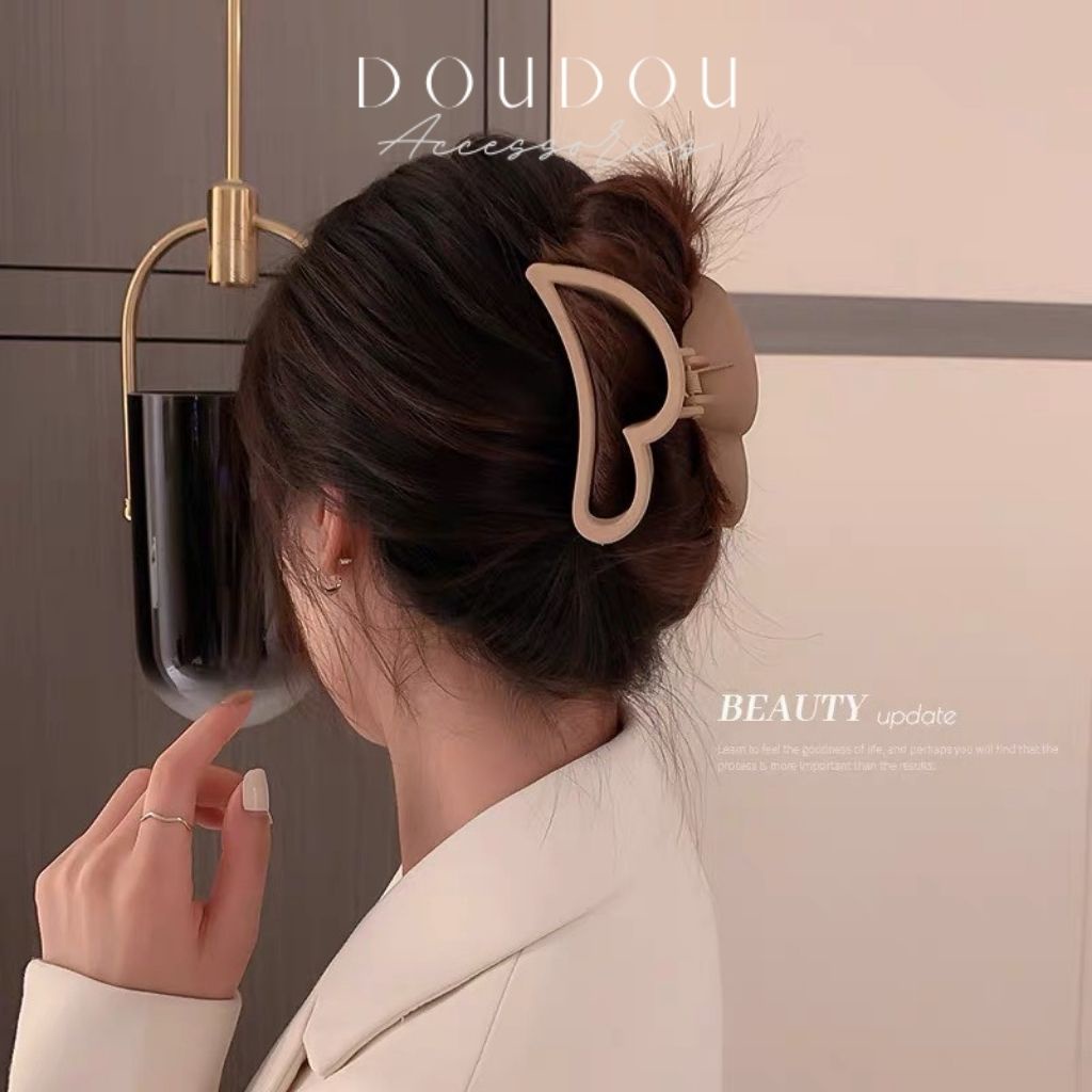 (XẢ KHO THANH LÝ) Phụ kiện kẹp tóc xinh DOUDOU Kẹp càng cua Hàn Quốc cho nữ Kẹp IU hình trái tim thời trang ZJ031