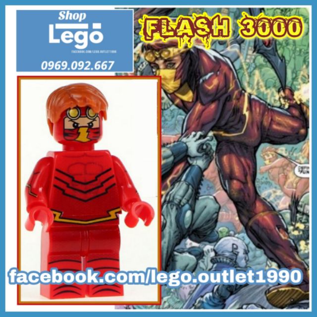 Xếp hình Flash 3000 Siêu anh hùng Justice League 3000 DC Comics Lego Minifigures Wm wm490