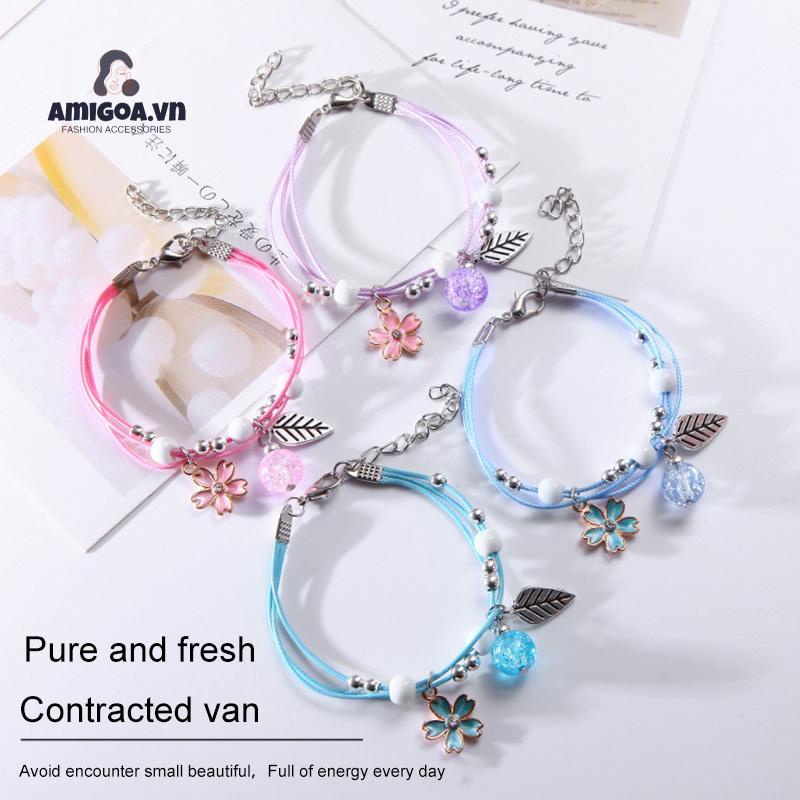 ✨✨Vòng Tay Chuỗi Hạt Thủy Tinh Nhỏ Nhắn Họa Tiết Hoạt Hình Dễ Phối Đồ Thời Trang Cho Nữ