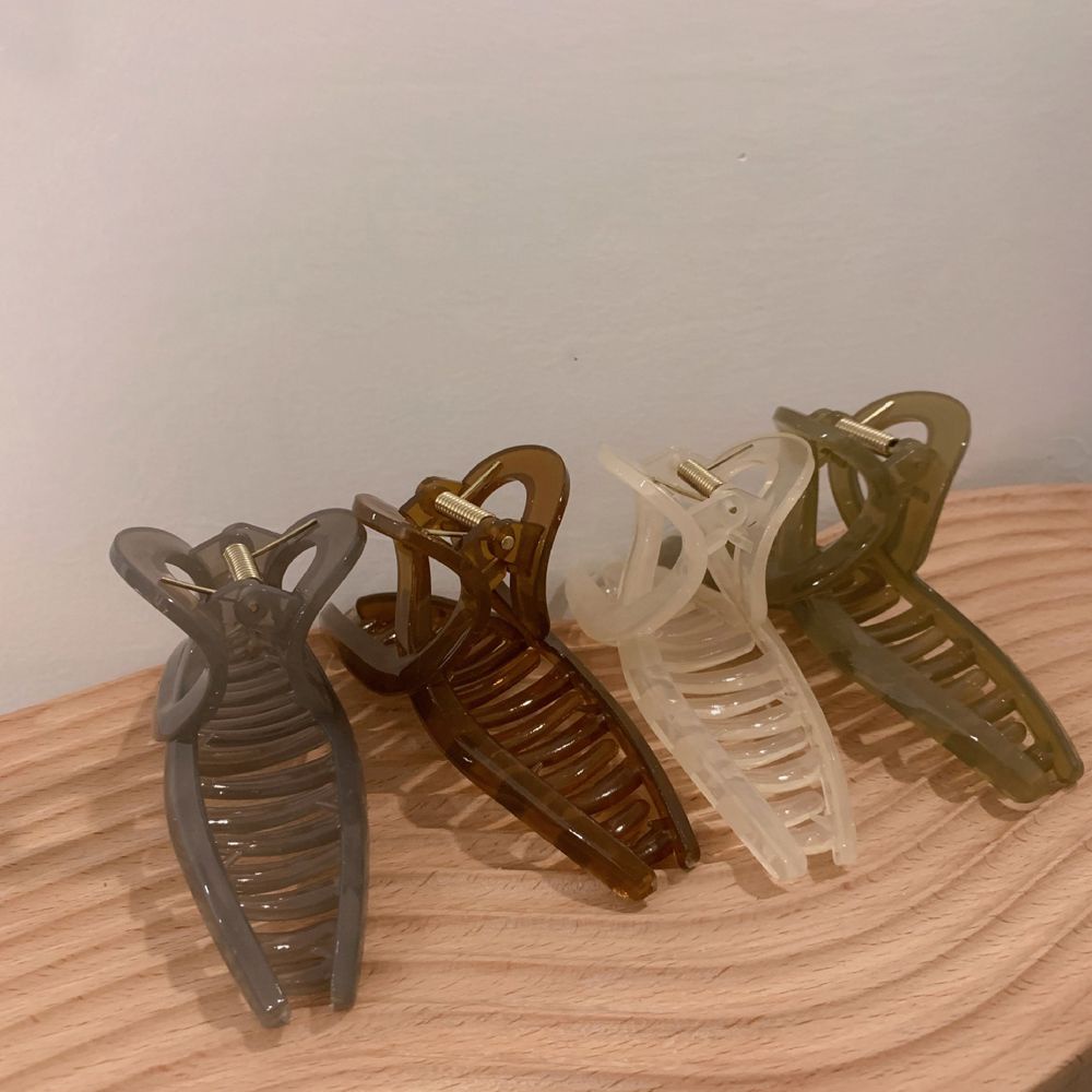 Kẹp Tóc Càng Cua Bằng Nhựa Trong Suốt Màu Kẹo Ngọt Phong Cách Hàn Quốc Cho Nữ