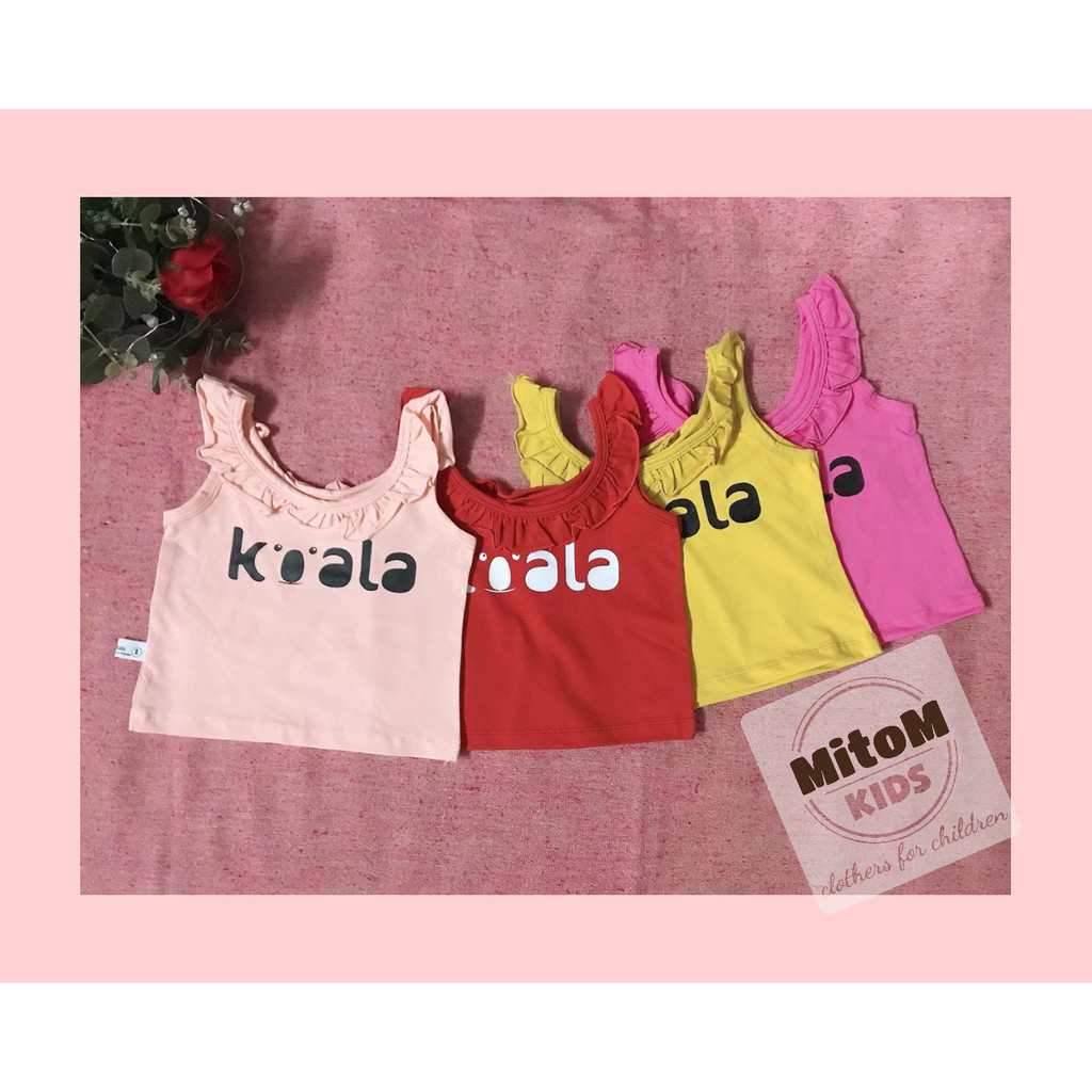 Áo dây cotton bé gái ♥️ FREESHIP ♥️ Chất thun cotton mềm mịn, dây viền bèo siêu đáng yêu