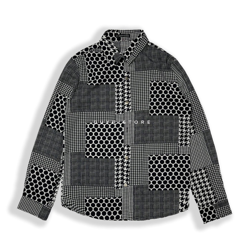 Sơ Mi Dài Tay Đen Hoạ Tiết unisex nam nữ form rộng | DUYHI