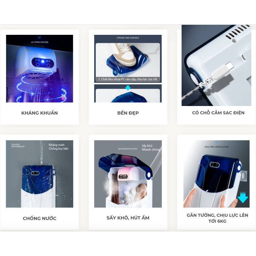 Máy sấy khô và khử khuẩn đũa thìa cao cấp tránh ẩm mốc và giúp bảo vệ sức khỏe