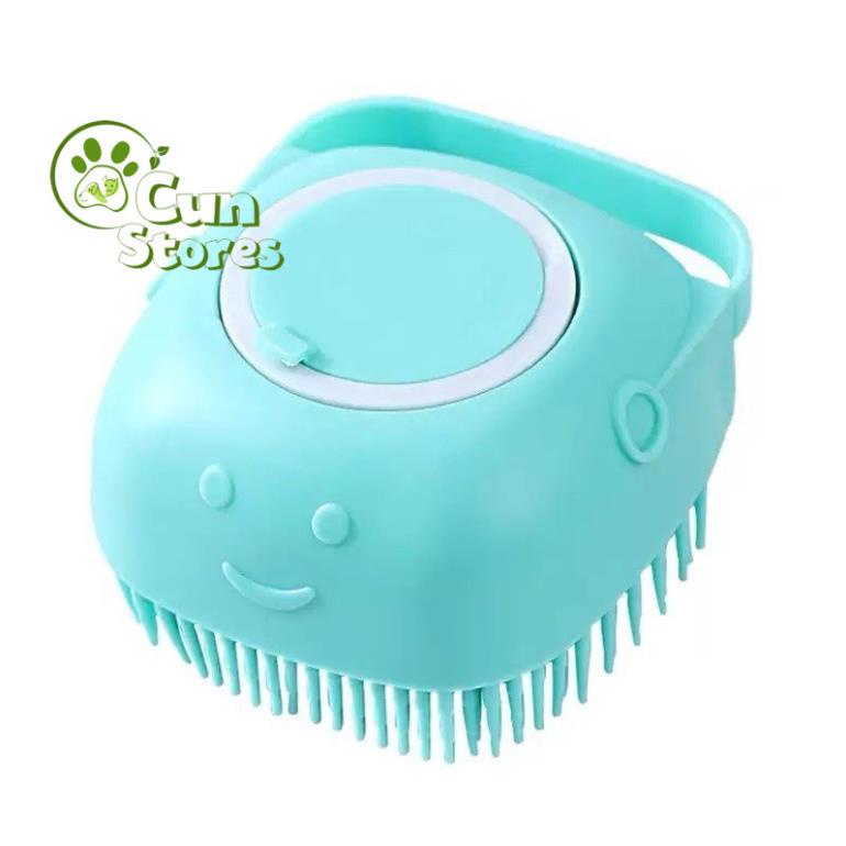 Bàn Chải Tắm/Bông Tắm Silicon Tạo Bọt Matxa Cho Chó Mèo có Chỗ Đựng Sữa Tắm  - Phụ Kiện Thú Cưng Cún Stores