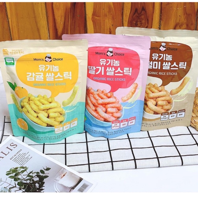 Bánh que ăn dặm gạo lứt hữu cơ Mom’s Choice