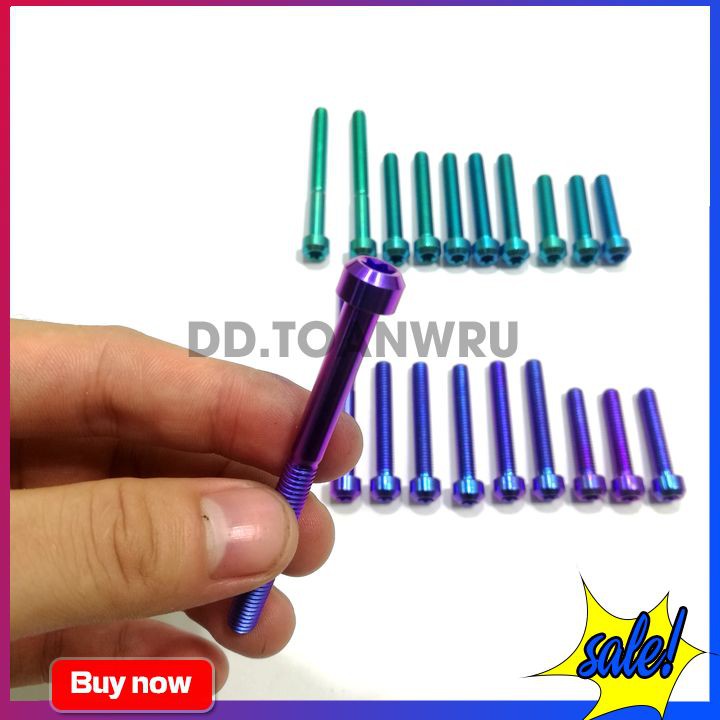 Bộ Ốc Lốc Máy GR5 Cho Xe Vario Tặng ngay Cặp Bao tay Rizoma gù xoay có Led Siêu chất