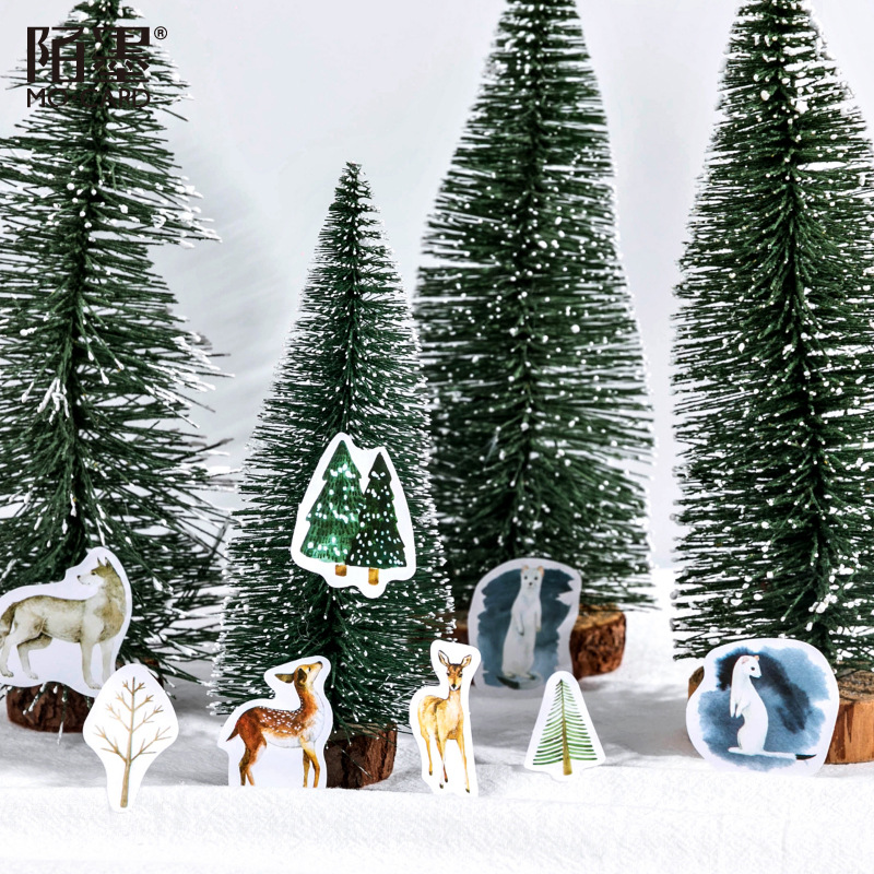 Bộ 45 tấm hoạ tiết khu rừng sáng tạo trang trí album thủ công/nhật ký