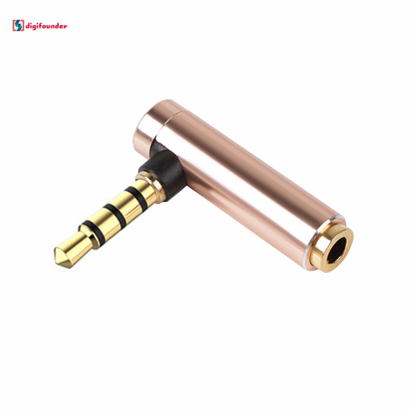 Bộ chuyển đổi 4 cực đầu cong phích cắm 3,5 mm sang ổ cắm 3,5 mm