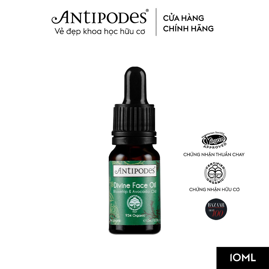 Tinh Dầu Dưỡng Da Mặt Antipodes Divine Face Oil Rosehip &amp; Avocado Oil 10ml