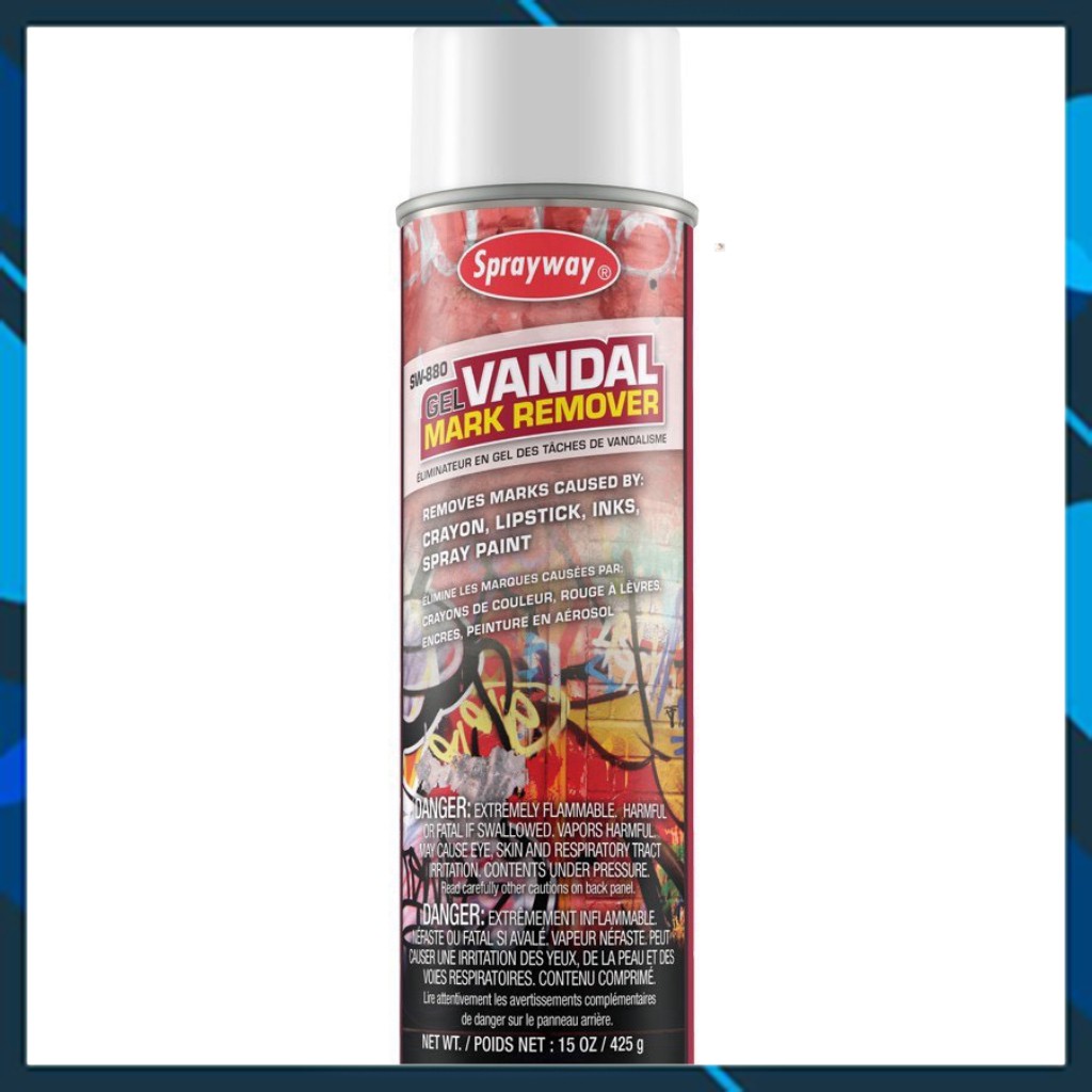 Chai xịt tẩy vết bẩn bút chì,son môi,mực in bám trên tường tứ MỹSprayway Gel Vandal Mark Remover 425g