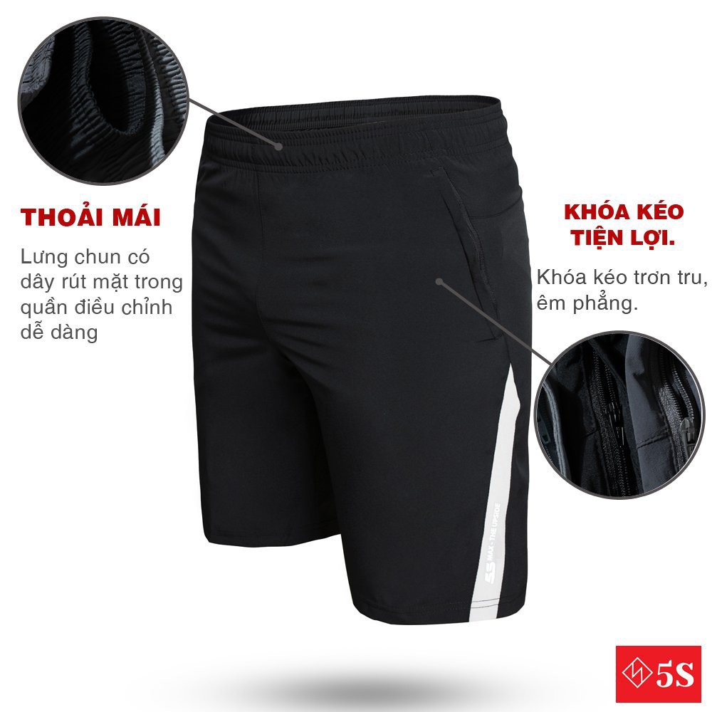 Quần Short Nam Thể Thao 5S (5 màu) Vải Gió Mềm, Siêu Nhẹ, Dáng Thể Thao, Thiết Kế Trẻ Trung Năng Động (QSG21007S1-N2) | BigBuy360 - bigbuy360.vn