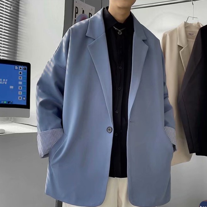 blazer nam Thiết Kế Đơn Giản Thời Trang áo choàng unisex Trẻ Trung phong cách Hàn Quốc áo khoác blazer nữ jacket