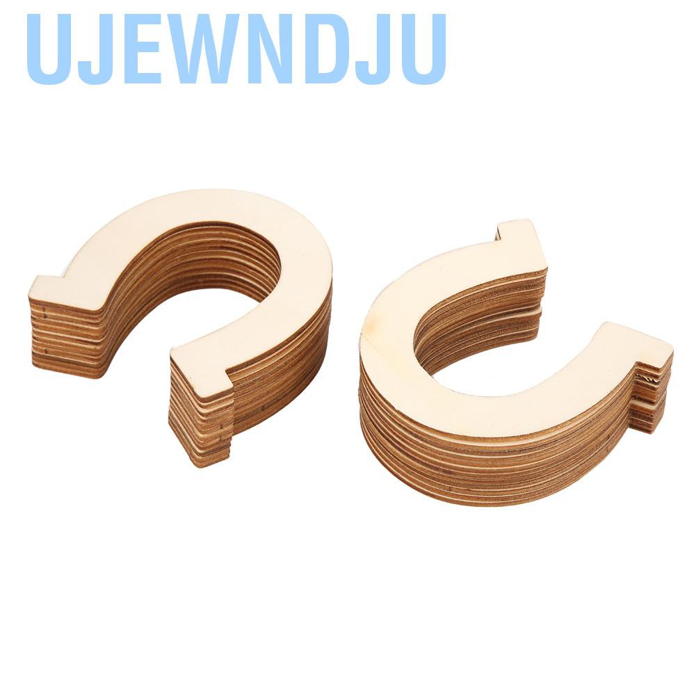 Set 24 Mặt Gỗ Treo Trang Trí Hình Móng Ngựa