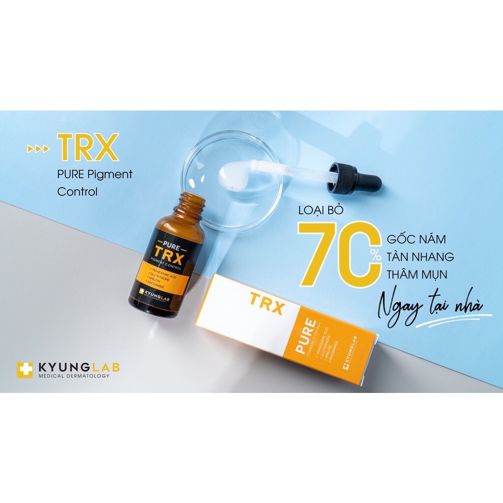 Serum giảm nám trắng da kyung lab PURE TRX PIGMENT CONTROL 30ml chính hãng, tinh chất giảm thâm nám tàn nhang đều màu da