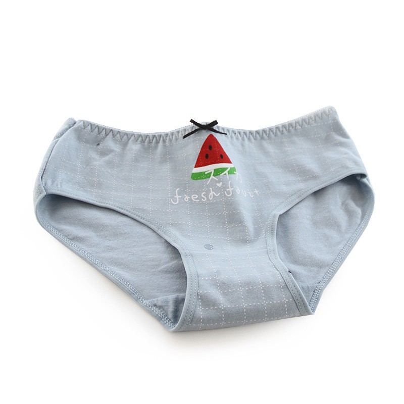 Quần Lót Nữ - Quần Lót Nữ Cotton DAN STORE combo 4 chiếc dễ thương tông XANHTRANG