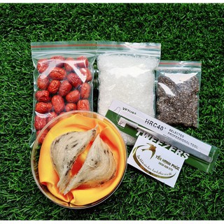 TỔ YẾN THÔ 20gr NGUYÊN CHẤT 100% (Tặng Nhíp, Đường Phèn, Hạt Chia & Táo Đỏ)