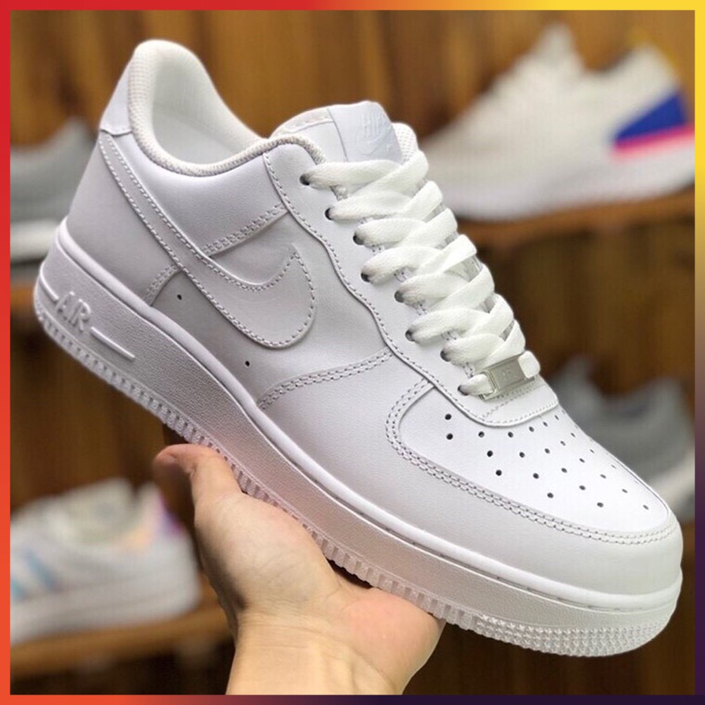 Giày Sneaker Nam Nữ - Giày Nike Air Force 1  AF1 Trắng Thể Thao Cổ Thấp