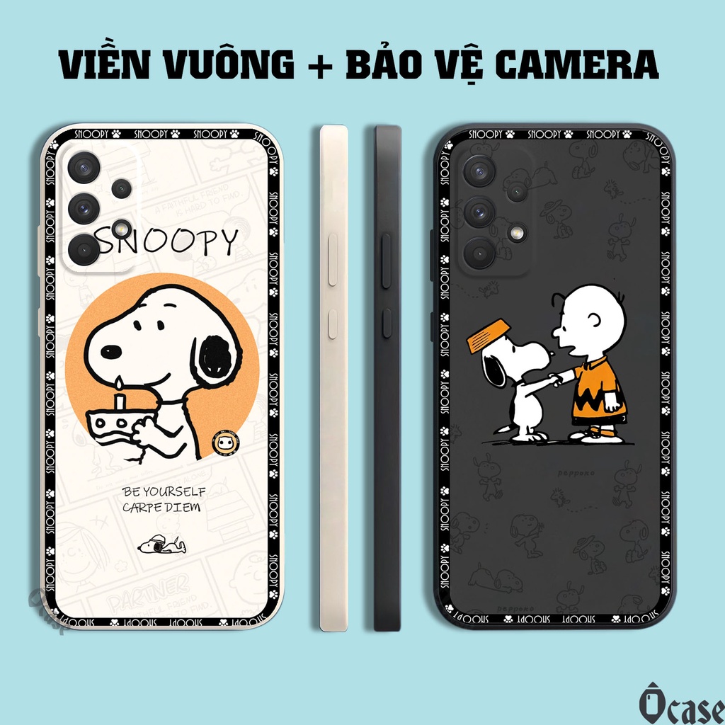 Ốp lưng Samsung A32 4G / A32 5G / A52 5G / A52s 5G / A72 in hình chú chó dễ thương cạnh viền vuông có bảo vệ camera