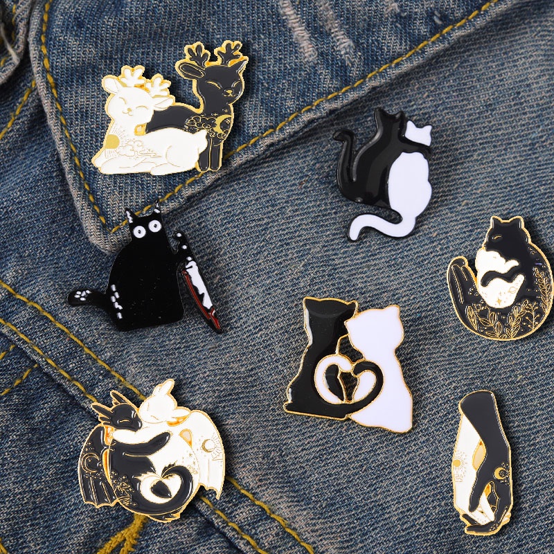 Ghim Cài Áo Kim Loại Hình Động Vật Hoạt Hình Dễ Thương