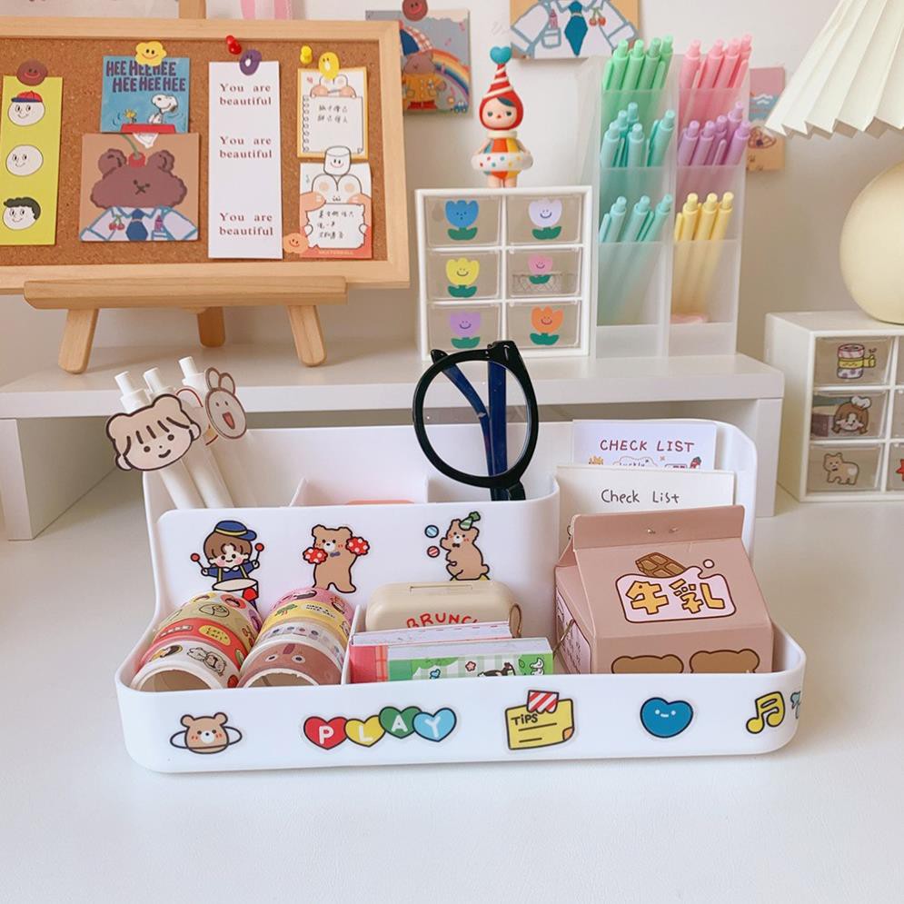Kệ lưu trữ đa chức năng đơn giản lưu trữ mỹ phẩm văn phòng sinh viên văn phòng phẩm Cute Shop