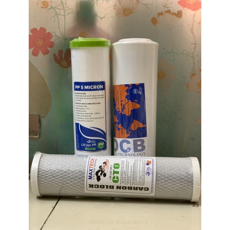 Bộ Lõi Lọc Nước 1-2-3 Chính Hãng - Chuyên Dùng Cho Nguồn Nước Có Nhiều Kim Loại Nặng Và Đá Vôi.