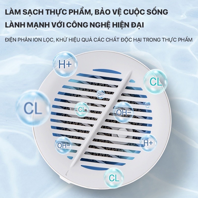 Máy khử độc thực phẩm Xiaoda tiệt trùng hoa quả máy rửa rau tự động không dây sử dụng cho gia đình