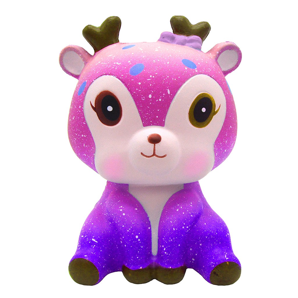 Đồ Chơi Squishy Hình Con Nai Màu Galaxy Dễ Thương