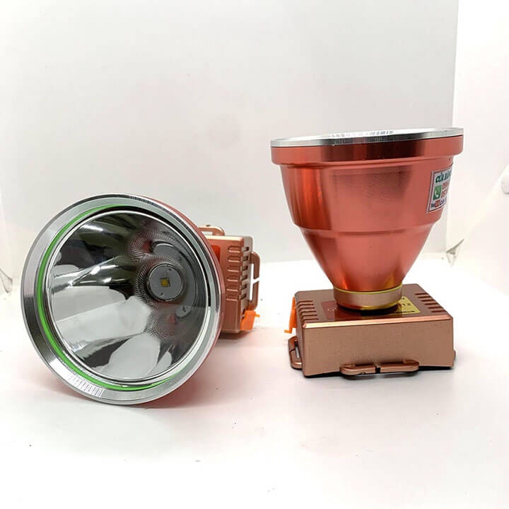 Đèn pin đội đầu siêu sáng 500W chiếu xa 500m, pin trâu sử dụng 8-10 giờ, đèn đeo trán A9 chống nước cao cấp chóa 10CM