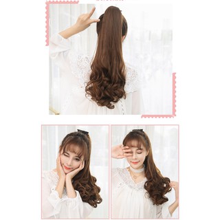 Tóc giả Cột Đuôi Tóc Xoăn (Tơ Nhân Tạo)
