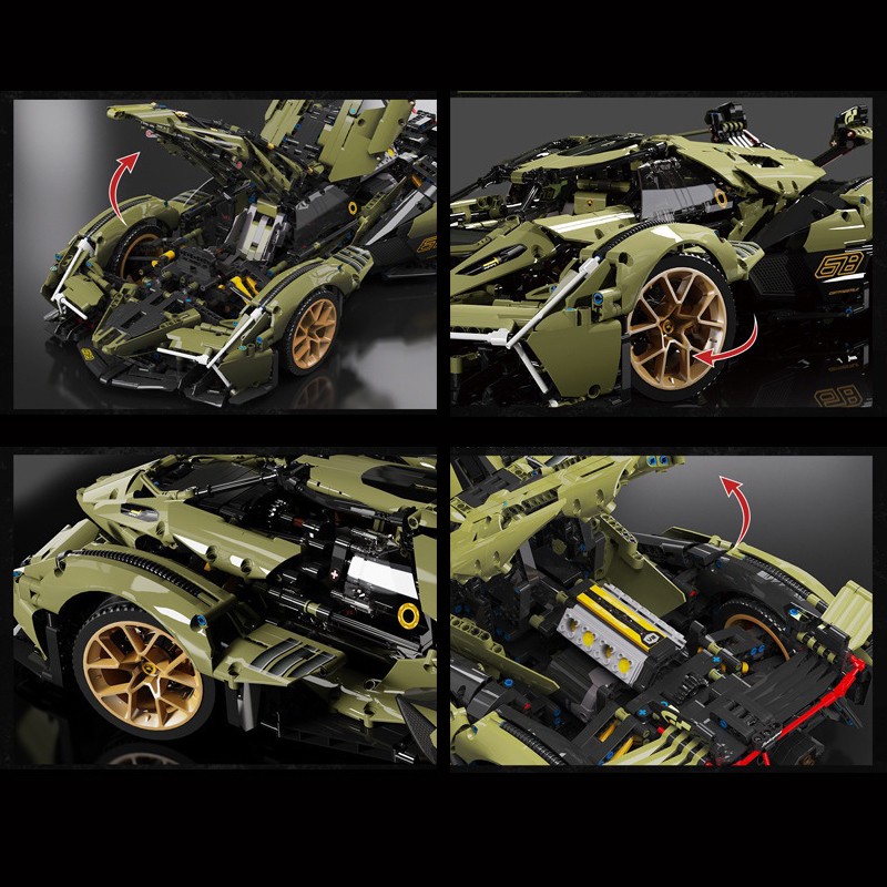 Đồ Chơi Lắp Ráp Kiểu Lego Mô Hình Siêu Xe Điều Khiển Từ Xa RC LAMBORGHINI LAMBO V12 VISION GT Với 2527 Mảnh Ghép