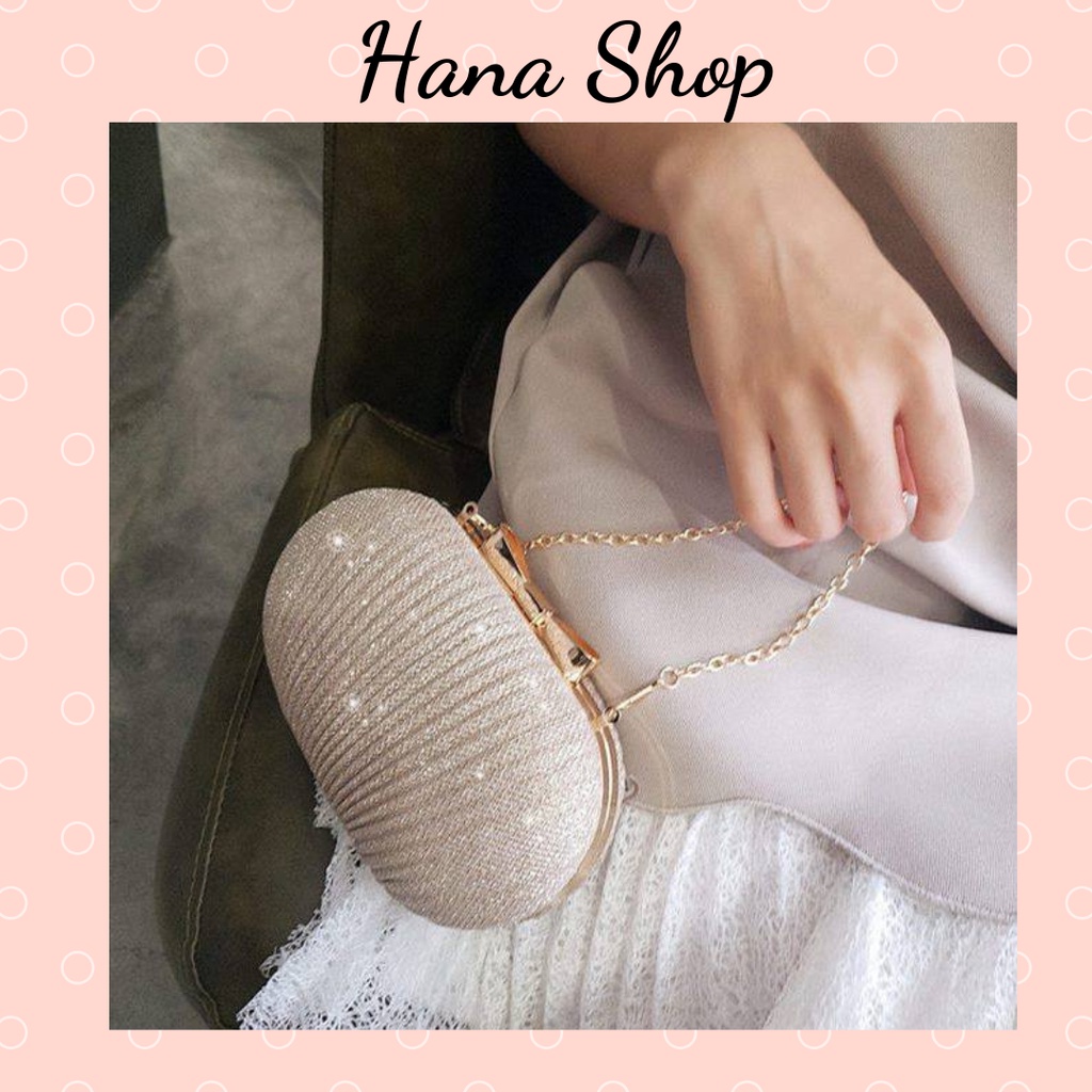 Túi ví nữ cầm tay, clutch đi tiệc quảng châu cao cấp nhũ dáng tròn sang trọng T88