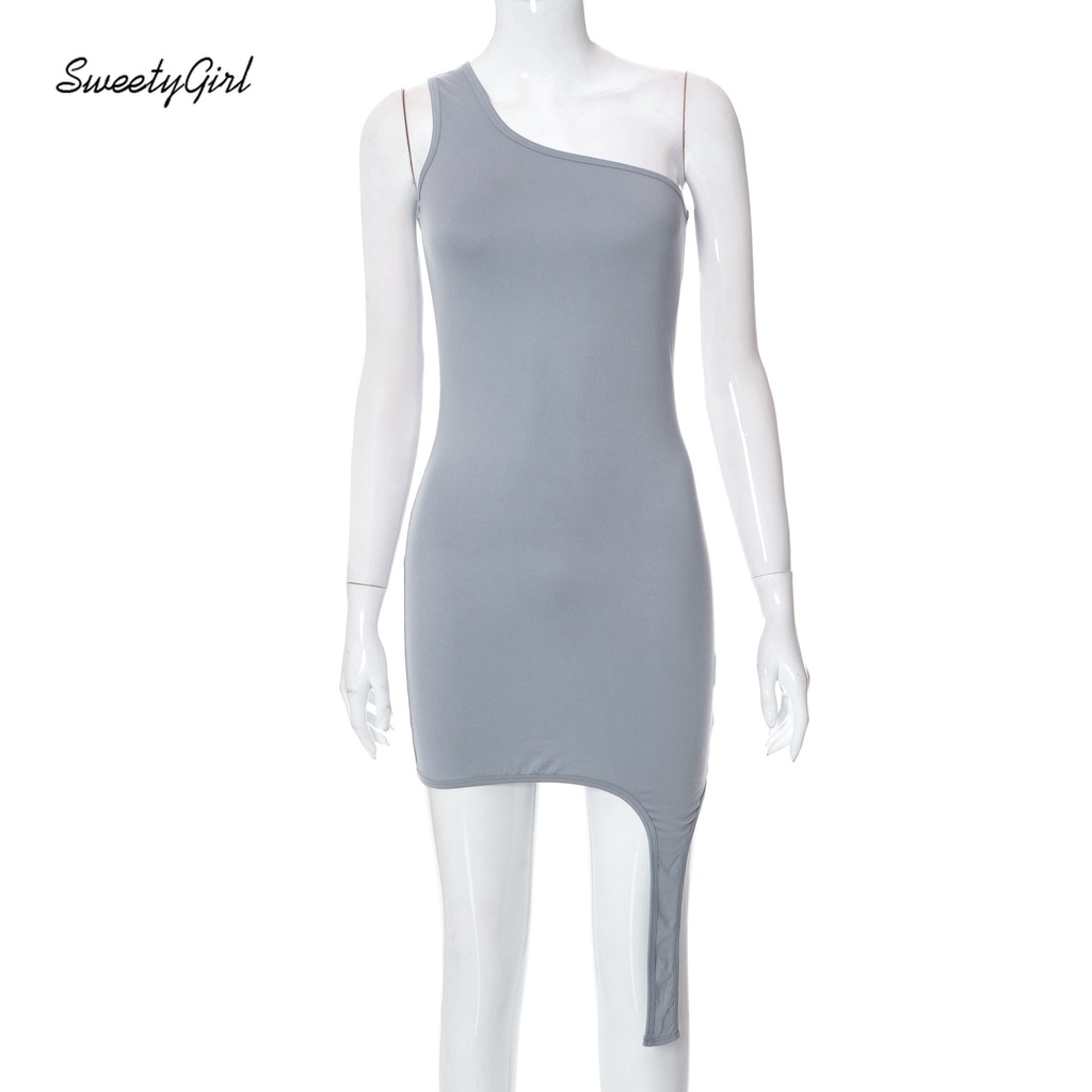 Đầm Mini Sát Nách Màu Trơn 2022 Thời Trang Cho Nữ