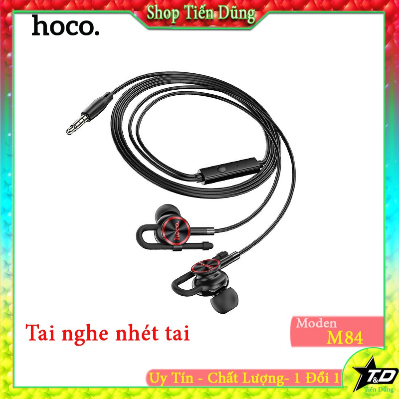 Tai nghe nhét tai Hoco M84 Perfection có mic chân cắm 3.5 dây dài 1m