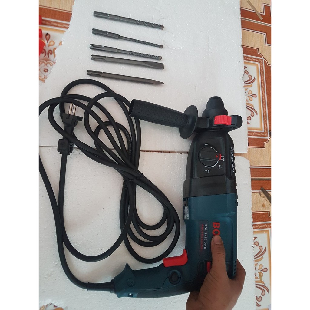MÁY KHOAN BÊ TÔNG 800W-MÁY KHOAN 2-26 KÈM BỘ MŨI ĐỤC