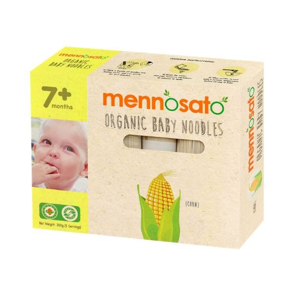 Mì Rau Củ Hữu Cơ Cho Bé Vị Bắp Ngô MenNoSato 200g - Xuất xứ Malaysia