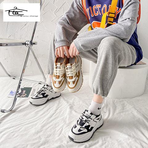 Bán Chạy ~ Niche Daddy Giày Thể Thao Đế Xuồng Dày Nâng Chiều Cao Thoải Mái Bốn Mùa