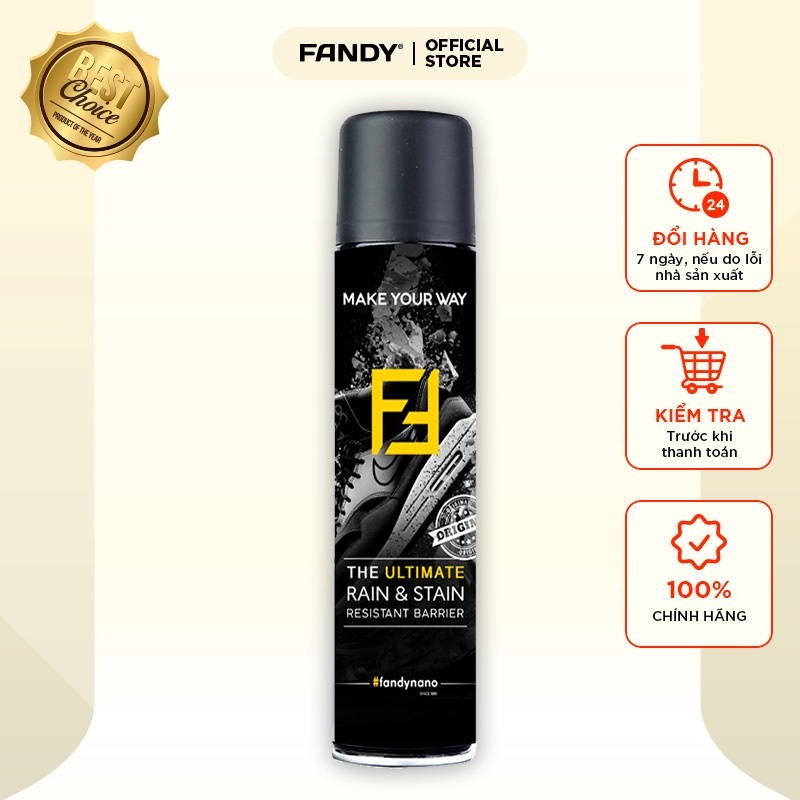 Bình xịt chống bẩn giày FANDY bảo vệ giày dép toàn diện khỏi nước và bụi bẩn