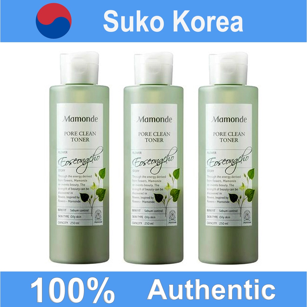 Nước hoa hồng diếp cá mamonde, Toner rau diếp cá Mamonde Pore Clean Eoseongcho chính hãng 250ml