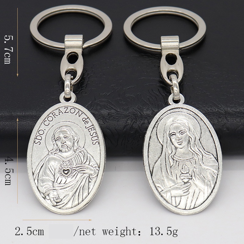 Móc Khóa Hình Đức Mẹ Guadalupe Virgin Mary Miraculous Medal