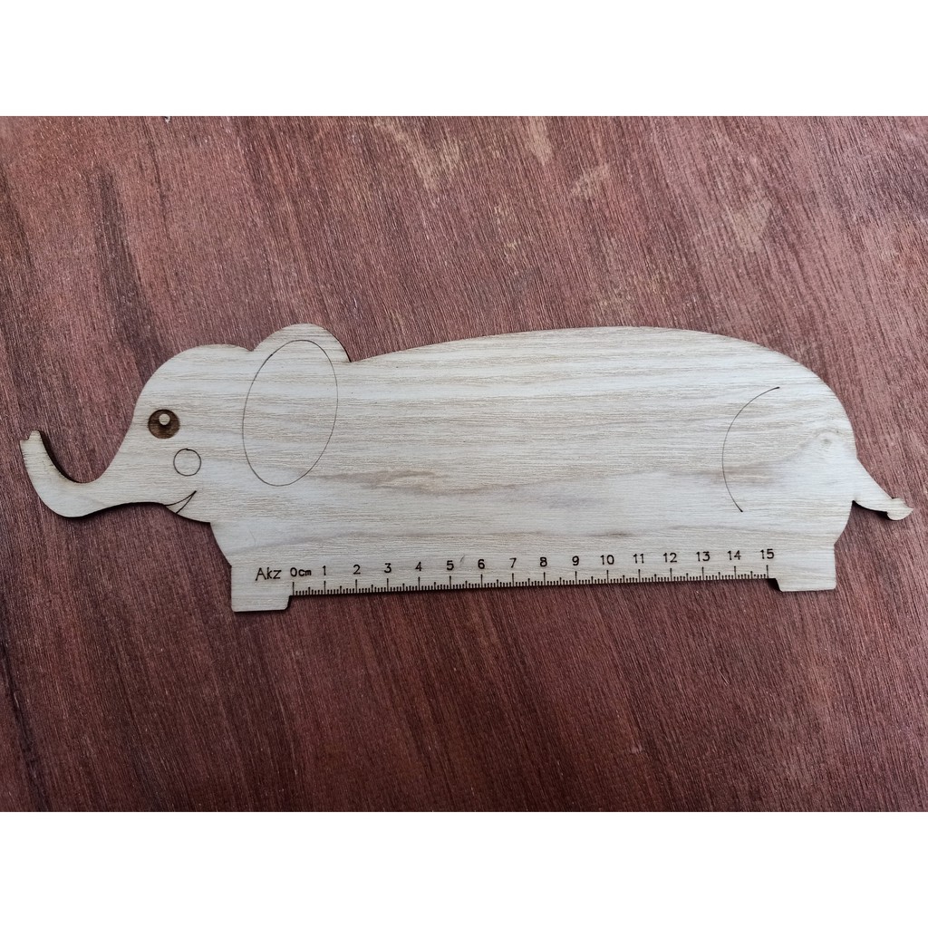 Thước kẻ gỗ cute hình các con vật dễ thương