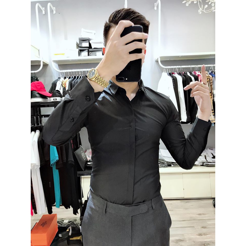 Áo Sơ Mi Trắng Vải Lụa Nến Không Nhăn Thời Trang Cao Cấp.Áo Sơ Mi Nam Công Sở ,Sơ Mi Nam Trơn | BigBuy360 - bigbuy360.vn