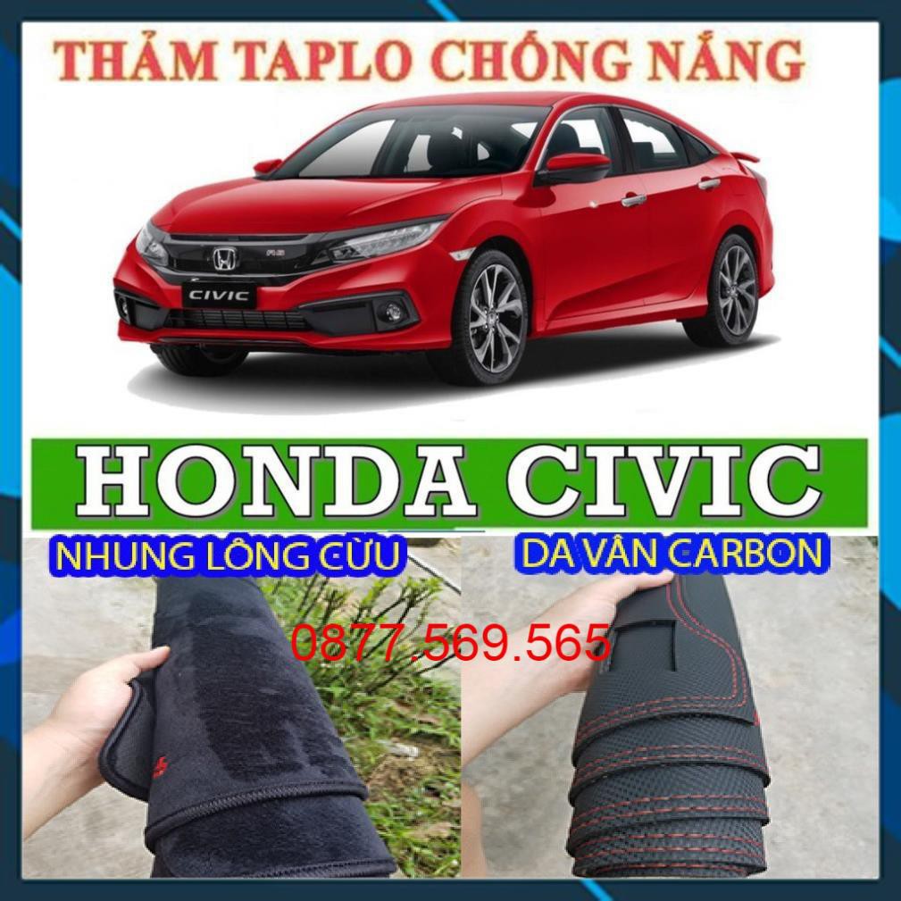 HONDA CIVIC 2021 2020 TỚI NĂM 2006 THẢM CHỐNG NẮNG TAPLO DA CARBON CAO CẤP HÀNG CAO CẤP-BẢO HÀNH 24 THÁNG