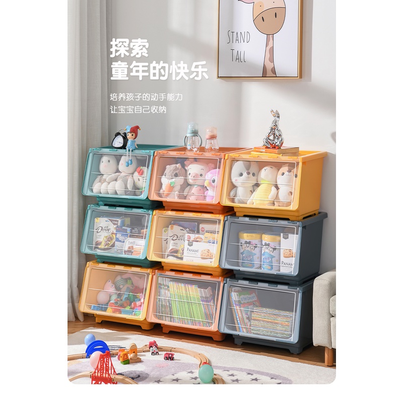 Hộp đựng đồ chơi trong suốt nắp lật tiện dụng