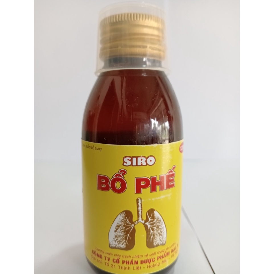 SIRO BỔ PHẾ ĐẠI Y CHAI 125 ML Bổ phế, giảm ho trong các trường hợp ho gió, ho khan ho do lạnh, ho lâu ngày, viêm họng..
